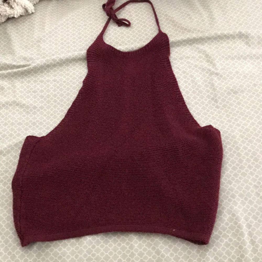 Knit burgundy top